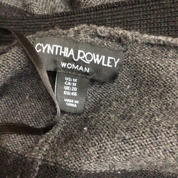 Cynthia Rowley Woman 1X merino wool cardigan long sweater - Picture 4 of 7